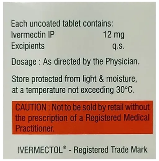 ivermectol 12mg tablet 2's
